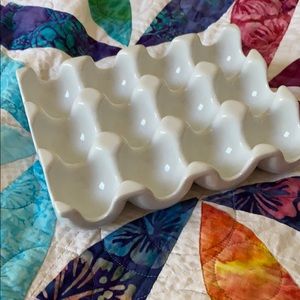 White Ceramic Egg Crate